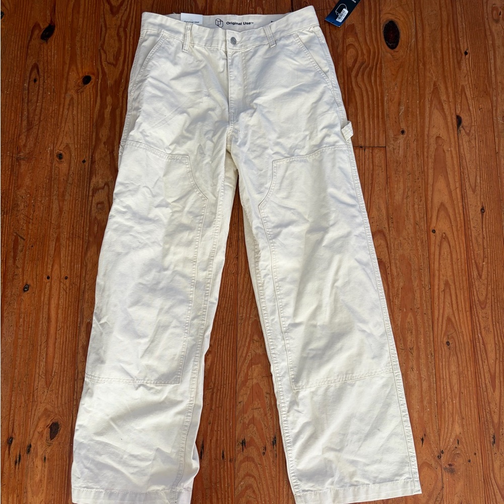 Original Use Cream Men's Cargo Work Pants